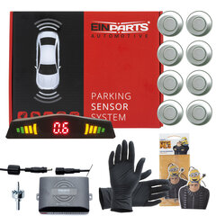 Парковочная система с 4 датчиками 22 мм со Монитор с камерой EinParts, Оливки цена и информация | Системы парковки | 220.lv