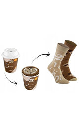 Zeķes sievietēm Rainbow Socks Caffe Latte, brūns, 1 pāris цена и информация | Женские носки | 220.lv