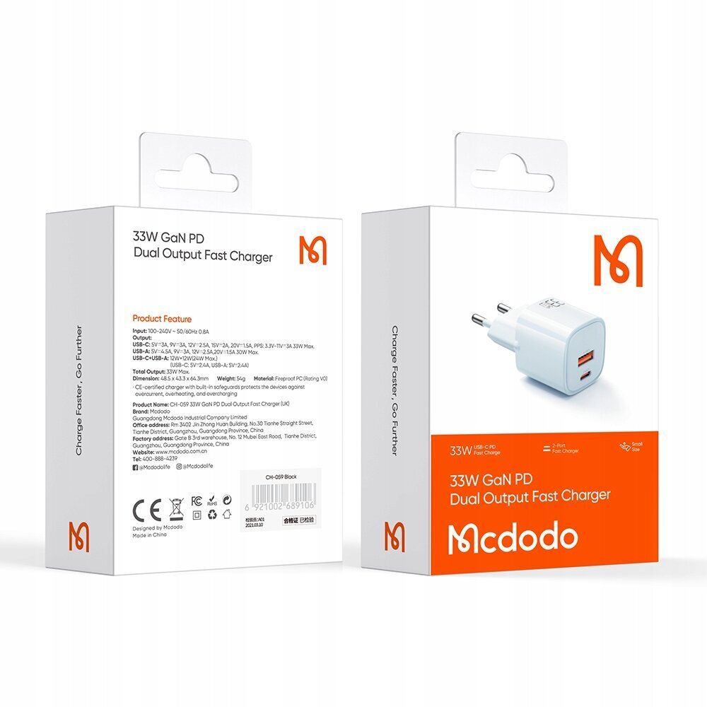 McDodo Nano CH-0154 cena un informācija | Lādētāji un adapteri | 220.lv