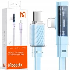 Mcdodo USB-C Lightning Высокоскоростной угловой кабель 36 Вт 1,2 м синий цена и информация | Кабели для телефонов | 220.lv