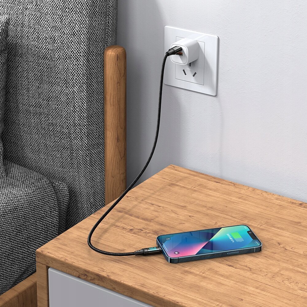 Телефонный кабель McDodo, DIGITAL PRO USB-C, для iPhone, 36 Вт 1,2 м черный  цена | 220.lv