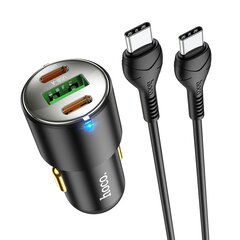 Автомобильная зарядка Hoco NZ6 PD45W 2xType-C/1xUSB-A черная цена и информация | Зарядные устройства для телефонов | 220.lv