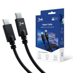 Accessories - 3mk Hyper Cable C to C 2m 100W цена и информация | Кабели для телефонов | 220.lv