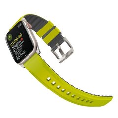 UNIQ pasek Linus Apple Watch Series 1|2|3|4|5|6|7|8|SE|SE2|Ultra 42|44|45|49mm Airosoft Silicone limonkowy|lime green цена и информация | Аксессуары для смарт-часов и браслетов | 220.lv