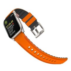 UNIQ pasek Linus Apple Watch Series 1|2|3|4|5|6|7|8|SE|SE2|Ultra 42|44|45|49mm Airosoft Silicone pomarańczowy|volt orange цена и информация | Аксессуары для смарт-часов и браслетов | 220.lv