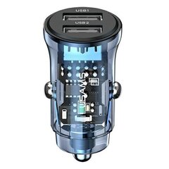 USAMS Ład. sam. C31 3A 2xUSB-A Fast Charge niebieski|blue CC162CC02 (US-CC162) цена и информация | Зарядные устройства для телефонов | 220.lv