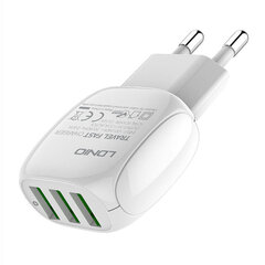 LDNIO Сетевое зарядное устройство LDNIO A3315 3USB + кабель USB-C цена и информация | Зарядные устройства для телефонов | 220.lv