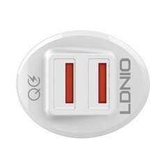 LDNIO Автомобильное зарядное устройство LDNIO C511Q 2USB + кабель Lightning цена и информация | Зарядные устройства для телефонов | 220.lv