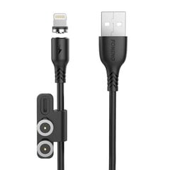 Foneng Кабель Foneng X62 Magnetic 3in1 USB to USB-C / Lightning / Micro USB, 2,4 А, 1 м (белый) цена и информация | Кабели для телефонов | 220.lv