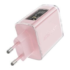 Wall charger Acefast A45, 2x USB-C, 1xUSB-A, 65W PD (pink) цена и информация | Зарядные устройства для телефонов | 220.lv