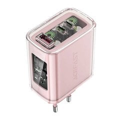 Wall charger Acefast A45, 2x USB-C, 1xUSB-A, 65W PD (pink) цена и информация | Зарядные устройства для телефонов | 220.lv