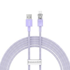 Fast Charging cable Baseus USB-A to Lightning  Explorer Series 2m, 2.4A (purple) цена и информация | Кабели для телефонов | 220.lv