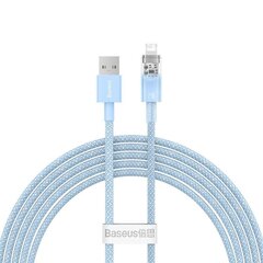 Fast Charging cable Baseus USB-A to Lightning  Explorer Series 2m, 2.4A (blue) цена и информация | Кабели для телефонов | 220.lv