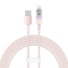 Fast Charging cable Baseus USB-A to Lightning  Explorer Series 2m, 2.4A (pink) цена и информация | Кабели для телефонов | 220.lv