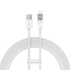 Fast Charging cable Baseus USB-A to Lightning  Explorer Series 2m, 2.4A (white) цена и информация | Кабели для телефонов | 220.lv