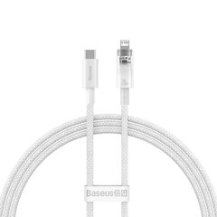Fast Charging cable Baseus USB-C to Lightning  Explorer Series 1m, 20W (white) цена и информация | Кабели для телефонов | 220.lv