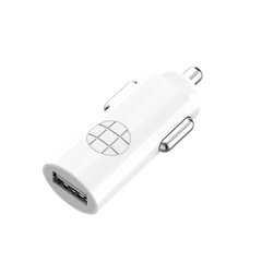 LED car charger Budi 1x USB, 2.4A (white) цена и информация | Зарядные устройства для телефонов | 220.lv