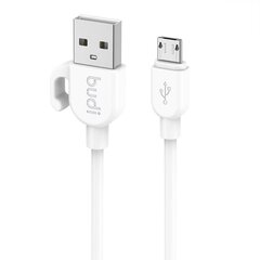 Кабель Micro USB Budi 2.4A, 1 м цена и информация | Кабели для телефонов | 220.lv