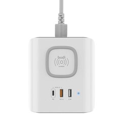 Wireless charger Budi QC3.0 2xUSB 5V 2.4A (White) цена и информация | Зарядные устройства для телефонов | 220.lv