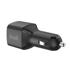 Car charger Budi 065R, 2x USB-C, PD 60W (black) цена и информация | Зарядные устройства для телефонов | 220.lv