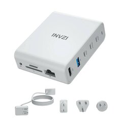 INVZI Док-станция/зарядное устройство INVZI GanHub 100W, 9in1 (белый) цена и информация | Зарядные устройства для телефонов | 220.lv