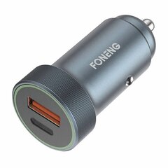 Foneng Комплект автомобильного зарядного устройства одиночный USB Foneng C16 (металл) цена и информация | Зарядные устройства для телефонов | 220.lv