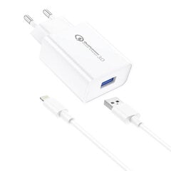 Foneng Сетевое зарядное устройство Foneng EU13 + кабель USB-Lightning, 3A (белый) цена и информация | Зарядные устройства для телефонов | 220.lv