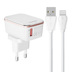 LDNIO Сетевое зарядное устройство LDNIO A1204Q 18 Вт + кабель USB-C цена и информация | Зарядные устройства для телефонов | 220.lv