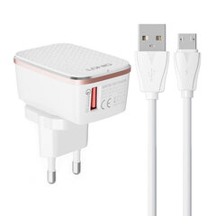 LDNIO Сетевое зарядное устройство LDNIO A1204Q 18 Вт + кабель USB-C цена и информация | Зарядные устройства для телефонов | 220.lv