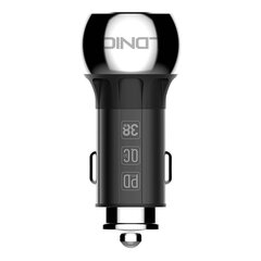 LDNIO LDNIO C1 USB, USB-C Автомобильное зарядное устройство + кабель Lightning цена и информация | Зарядные устройства для телефонов | 220.lv