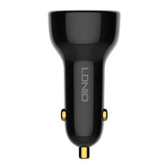 LDNIO Автомобильное зарядное устройство LDNIO C101, USB + USB-C, 100 Вт + кабель USB-C на Lightning (черный) цена и информация | Зарядные устройства для телефонов | 220.lv
