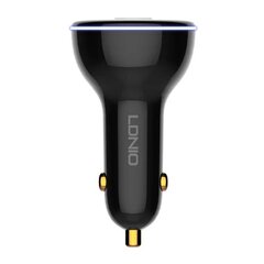 LDNIO Автомобильное зарядное устройство LDNIO C102, USB + 2x USB-C, 160 Вт + кабель USB-USB-C (черный) цена и информация | Зарядные устройства для телефонов | 220.lv