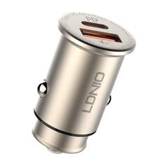 LDNIO LDNIO C506Q USB, автомобильное зарядное устройство USB-C + кабель Lightning цена и информация | Зарядные устройства для телефонов | 220.lv