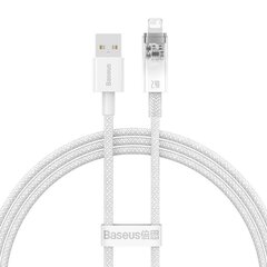 Fast Charging Cable Baseus Explorer  USB to Lightning 2.4A 1M (white) цена и информация | Кабели для телефонов | 220.lv