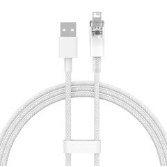 Fast Charging Cable Baseus Explorer  USB to Lightning 2.4A 1M (white) цена и информация | Кабели для телефонов | 220.lv