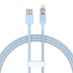 Fast Charging Cable Baseus Explorer USB to Lightning 2.4A 1M (blue) цена и информация | Кабели для телефонов | 220.lv