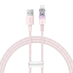 Fast Charging cable Baseus USB-A to Lightning Explorer Series 1m, 2.4A (pink) цена и информация | Кабели для телефонов | 220.lv