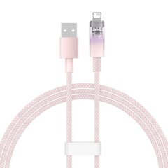 Fast Charging cable Baseus USB-A to Lightning Explorer Series 1m, 2.4A (pink) цена и информация | Кабели для телефонов | 220.lv