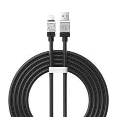 Baseus Кабель для быстрой зарядки Baseus USB-A на Lightning CoolPlay Series 2 м, 2,4 А (черный) цена и информация | Кабели для телефонов | 220.lv