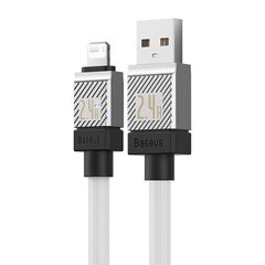 Baseus Кабель для быстрой зарядки Baseus USB-A на Lightning CoolPlay Series 2м, 2,4А (белый) цена и информация | Кабели для телефонов | 220.lv