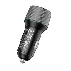 Borofone Car charger BZ21A Brilliant - 2xUSB - QC 3.0 36W with USB to Type C cable black цена и информация | Зарядные устройства для телефонов | 220.lv