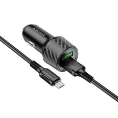 Borofone Car charger BZ21A Brilliant - 2xUSB - QC 3.0 36W with USB to Micro USB cable black цена и информация | Зарядные устройства для телефонов | 220.lv