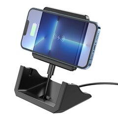 Borofone Wireless induction charger BQ20 Wings with stand 15W black цена и информация | Зарядные устройства для телефонов | 220.lv