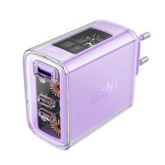 Wall charger Acefast A45, 2x USB-C, 1xUSB-A, 65W PD (pink) цена и информация | Зарядные устройства для телефонов | 220.lv