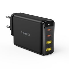 Choetech charger GaN 140W 4 ports (2x USB C, 2x USB) black (PD6005) цена и информация | Зарядные устройства для телефонов | 220.lv