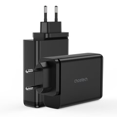 Choetech charger GaN 140W 4 ports (2x USB C, 2x USB) black (PD6005) цена и информация | Зарядные устройства для телефонов | 220.lv