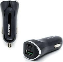 Ład. sam. Beline 1xUSB i 1xUSB-C 5A 30W czarny|black (only head) цена и информация | Зарядные устройства для телефонов | 220.lv