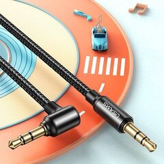 USAMS Kabel audio pleciony jack 3.5mm - 3,5mm 1,2m czarny|black SJ557YP01 (US-SJ557) цена и информация | Кабели для телефонов | 220.lv