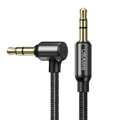 USAMS Kabel audio pleciony jack 3.5mm - 3,5mm 1,2m czarny|black SJ557YP01 (US-SJ557) цена и информация | Кабели для телефонов | 220.lv