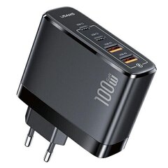 USAMS Ład. siec. 2xUSB-C+2xUSB T44 100W (only head) PD3.0 +QC3.0 Fast Charging czarny|black CC145TC01 (US-CC145) цена и информация | Зарядные устройства для телефонов | 220.lv